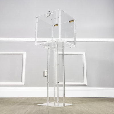 Grande boîte de dîme sur pied en plexiglas Fixturedisplays® Clear
