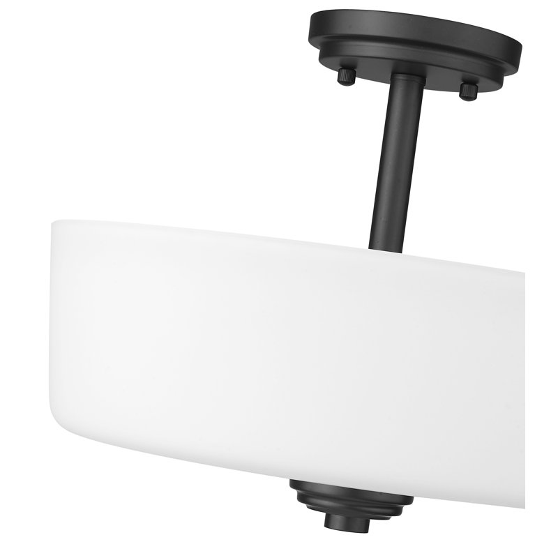 Pitman Semi Flush Mount, Bronze
