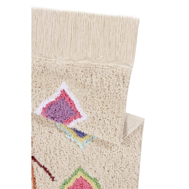Kaarol Handmade Cotton Moroccan Area Rug, Rectangle 6'7" x 9'10"