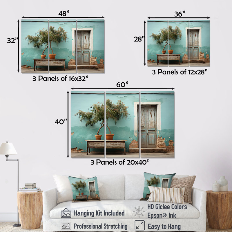 «Cuba Tranquily Retreat II», ensemble d'art mural sur toile Cuba, H 40 po x l 60 po x P 1 po