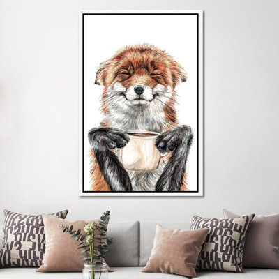Morning Fox by Holly Simental - Print on Canvas