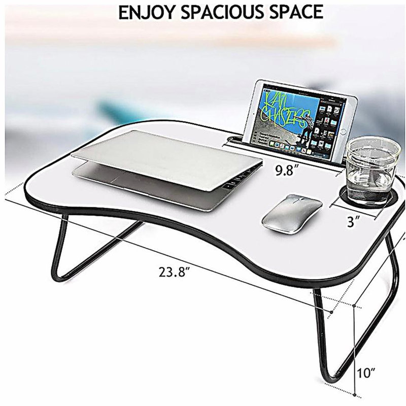 laptop desk, Gray/White Matte