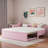 L-shaped Upholstered Daybed With Pop Up Trundle