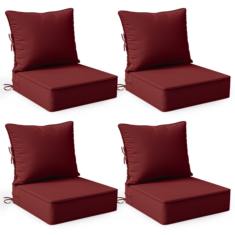 Coussin de siège et de dossier intérieur / extérieur de 6,5 po de l 24 po x P 24 po, coussins d'intérieur / extérieur seulement