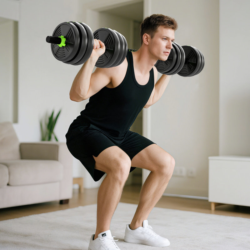 Ensemble d'haltères réglables, ensemble de poids 3 en 1 pour gymnase à domicile, 44 lb