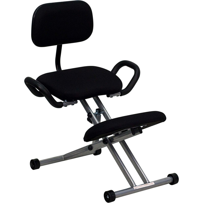 Barragan Backed Adjustable Height Ergonomic Kneeling Chair