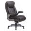 Chaise de bureau classique rembourrée en cuir reconstitué gris avec accoudoirs réglables, hauteur et pivot de 360 degrés, mobilier de bureau