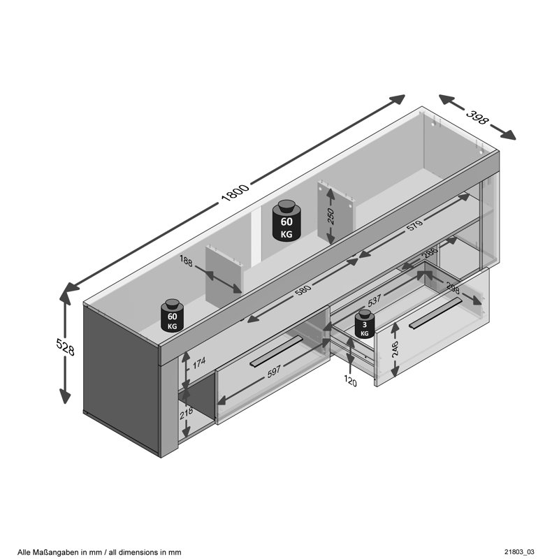 Shrout Unfinished TV Stand for TVs up to 65"