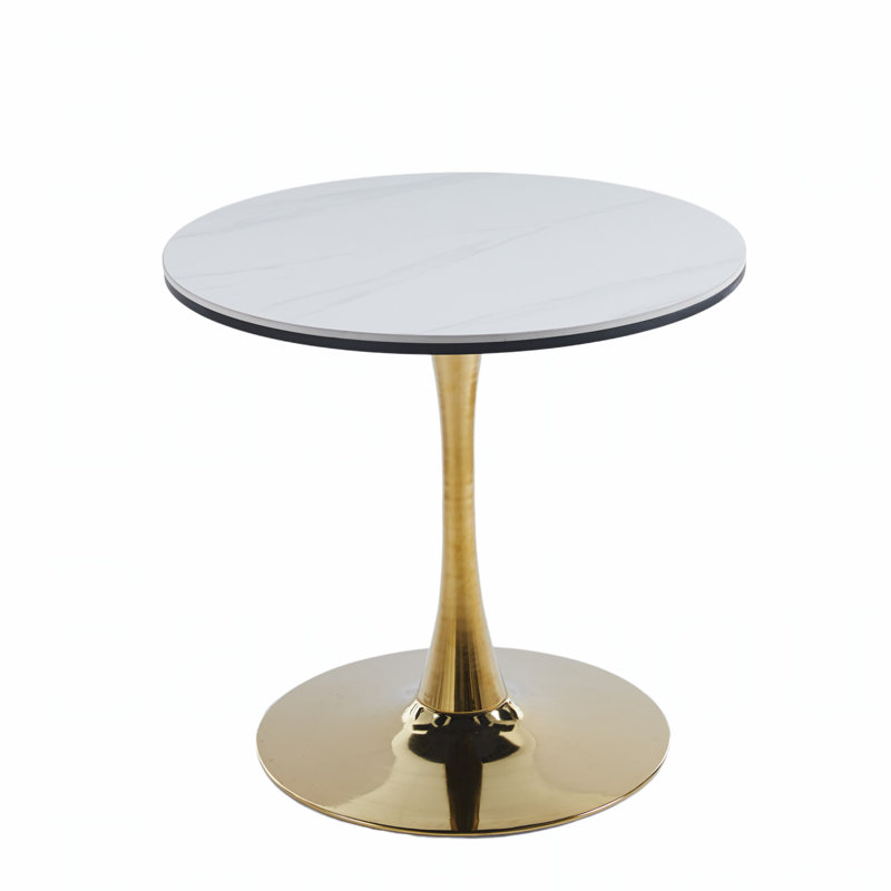 Pedestal Coffee Table, White
