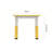 Whiteboard Adjustable Square 4 Students Activity Table