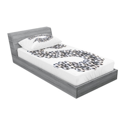 Ensemble de draps lettre en microfibre