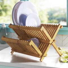 SpaceAid Bamboo Baby Bottle Drying Rack, Hold 9 Bottles, Natural