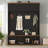 59''W Entryway Hall Tree with Bench and Storage, Farmhouse Wood-grain Accent 4-in-1 Hall Tree with Cabinets, Coat Racks and Hooks-231525336
