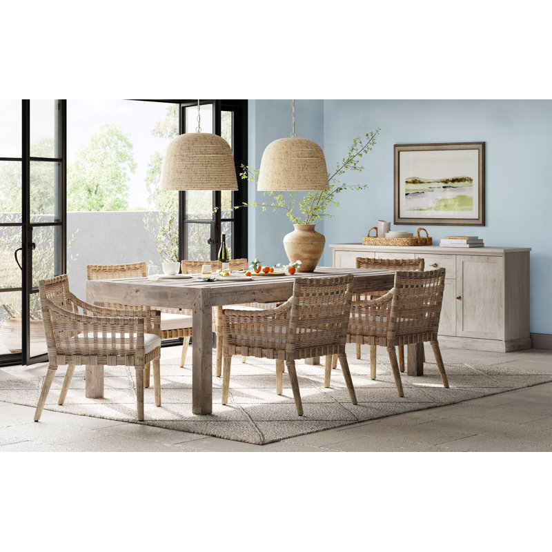 Pacifica 1-Light Off White Mango Wood Pendant