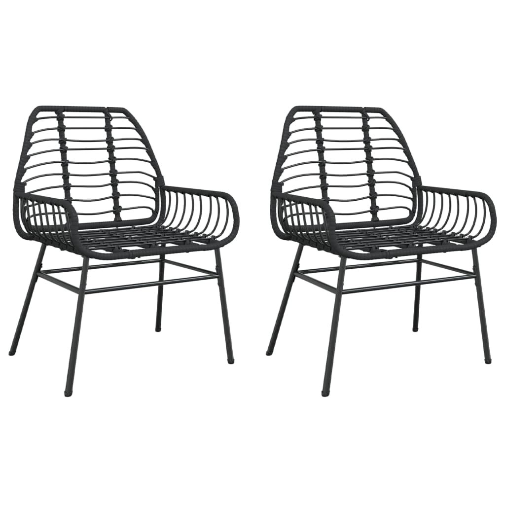 Vidaxl garden chairs, set of two, in brown poly rattan