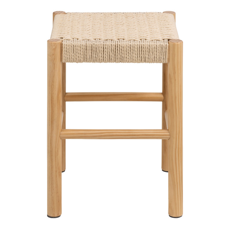 Solid + Manufactured Wood Accent Stool