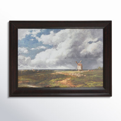 Coastal Landscape Wall Art with Black Frame and Glass Cover