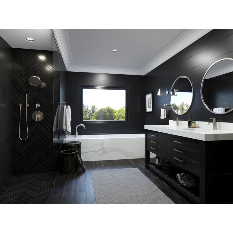 Contempra 8 in Widespread Bathroom Faucet, Brushed Nickel