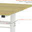 Bureau polyvalent réglable pour adultes et pour adultes, levage manuel idéal, bureau à la maison idéal, pieds de table blancs, bureau de couleur bois, structure à double colonne à hauteur de main fonctionnelle, conception simple-1703462847