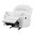 Elegant White Recliner With Padded Arms