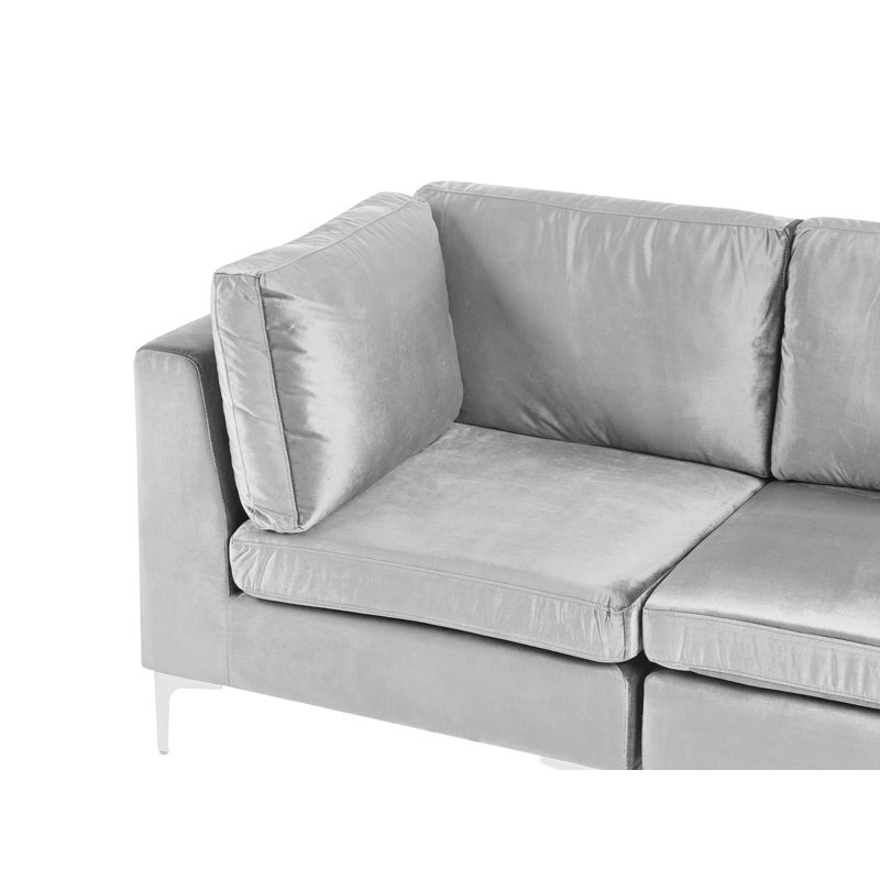 2 Seater Velvet Sofa, Grey Velvet