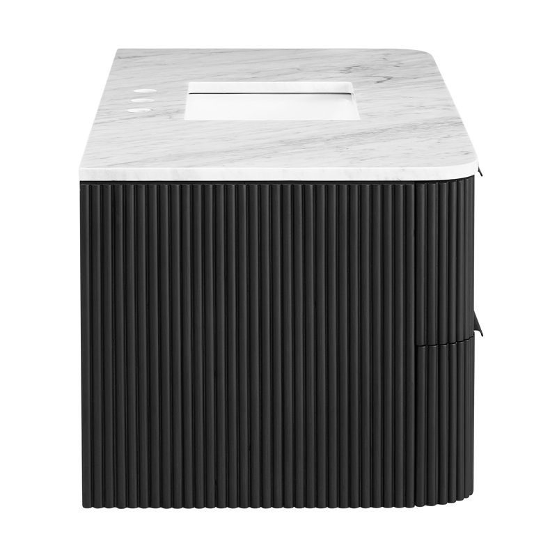 Kensington Floating Vanity 48" Single Vanity, Black
