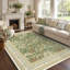 Tapis fleuri vintage lavable à la machine - Tapis botanique doux et antidérapant à poils courts-56557652-56557658