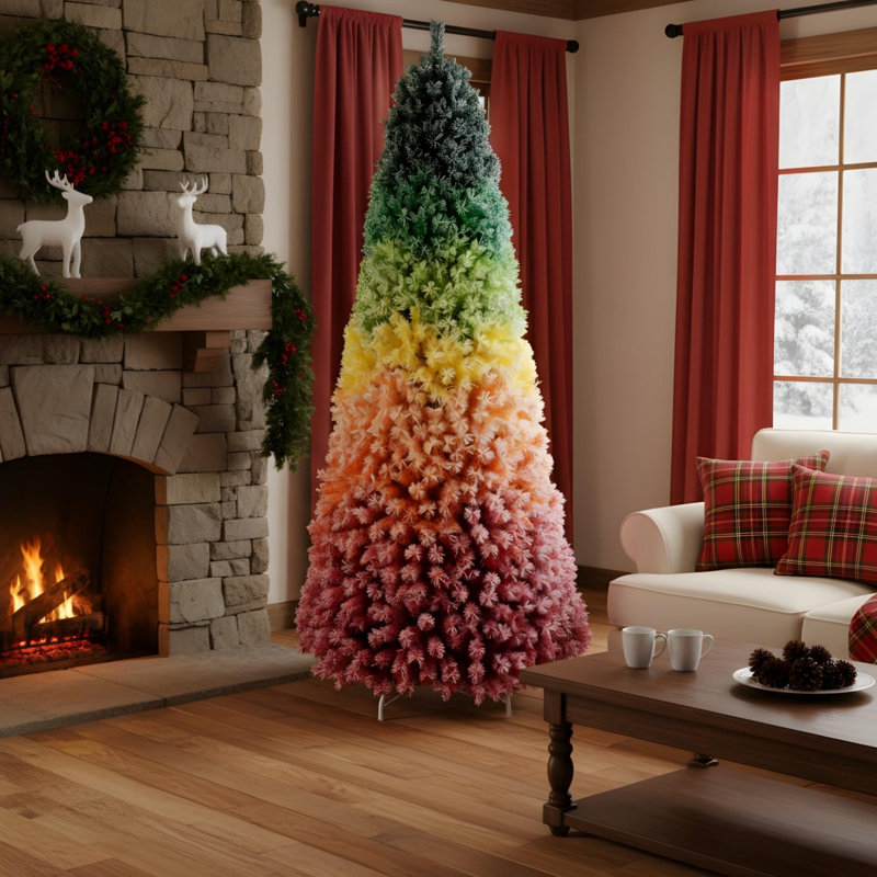 Arbre de Noël en PVC 6 pi avec 1326 pointes, H 7,5 pi