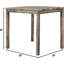 Ensemble de salle à manger 5 pièces de style moderne du milieu du siècle, table carrée en chêne de 91 cm avec 4 tabourets, revêtement en tissu, 4 places assises, montage facile, hauteur comptoir, bois d'ingénierie de style transitionnel, et élégant