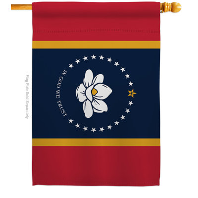 Drapeau de maison 40 po x 28 pi Mississippi