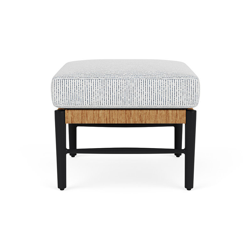 Galloway Outdoor Ottoman, Burson Indigo