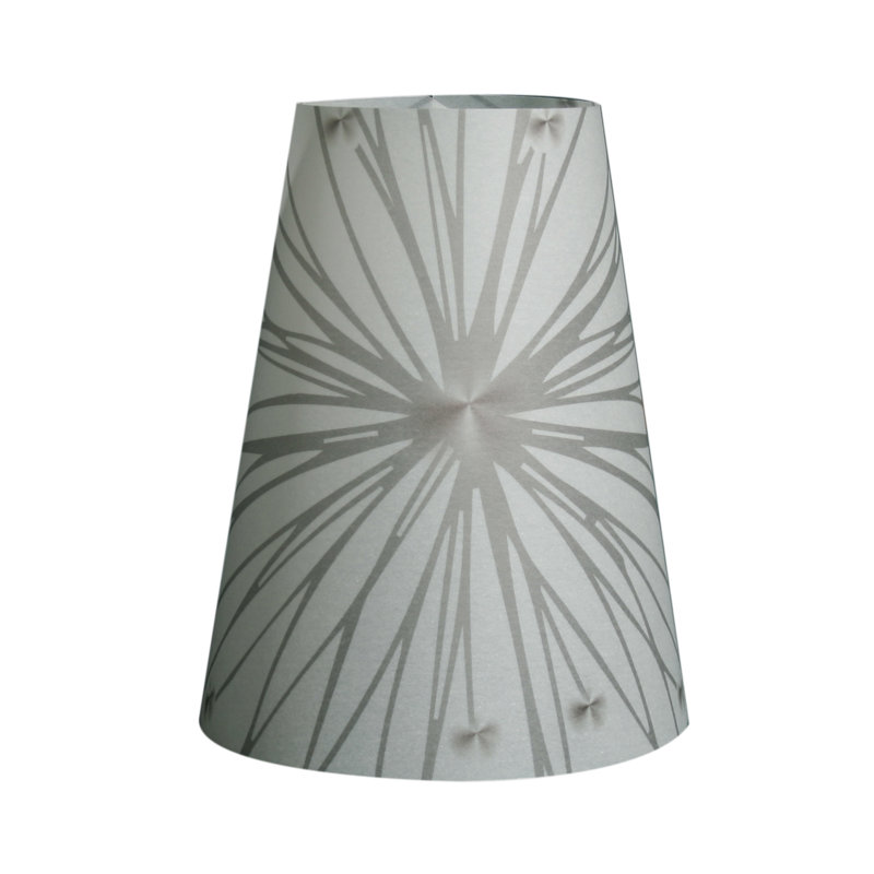 abat-jour empire en papier H 5,5 po (attache) en gris, Ensemble de 20