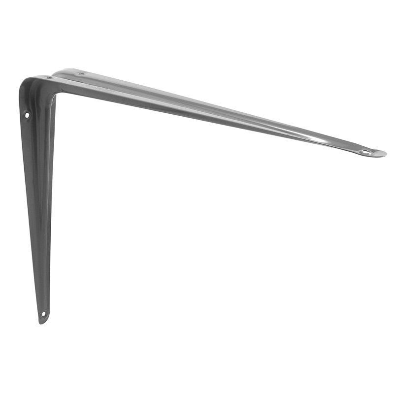 Support de tablette Prime-Line, acier estampé, Gris, 2.13" H x 12" W x 15.38" D