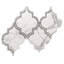 Stately Lantern 9" x 14" Porcelain Arabesque Marble Look Wall & Floor Tile-72531492