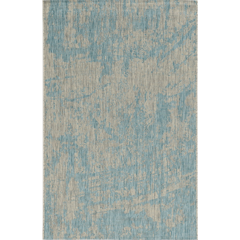 Adilynn Abstract Indoor / Outdoor Rug, Rectangle 2' x 3'