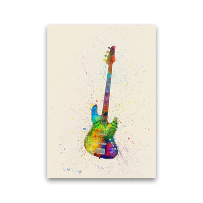 Electric Bass Guitar by Michael Tompsett - Print