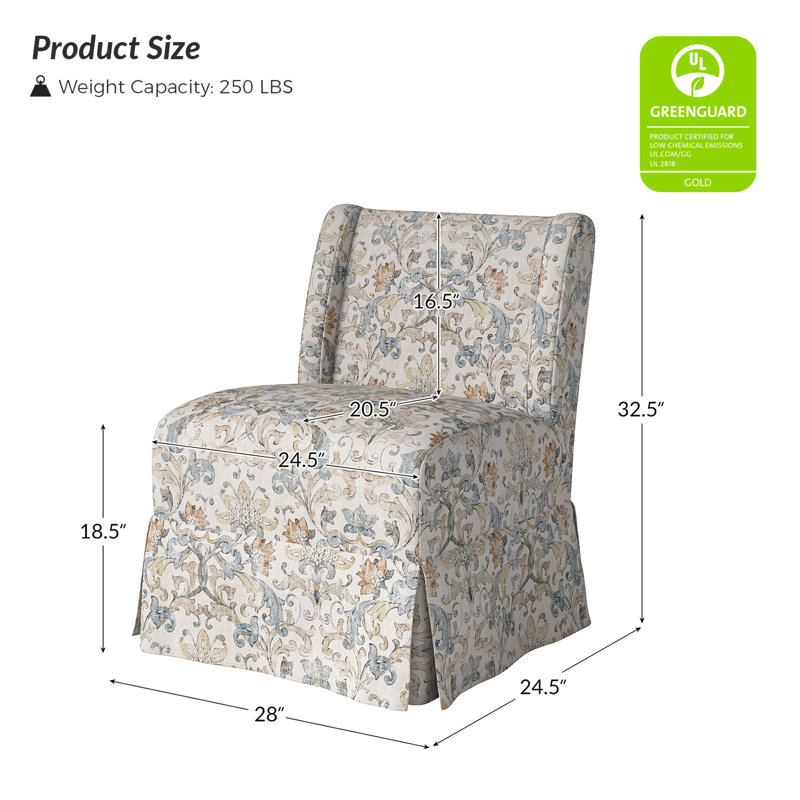 Averykate 28'' Wide Slipcovered Parsons Chair, Beige