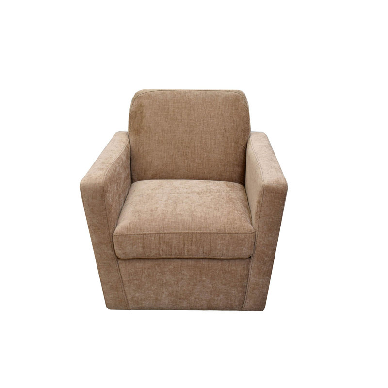 Fauteuil club Almena, Polyester latte chenille