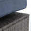 Repose-pieds d'extérieur en osier avec coussin Yoleth-1376353298