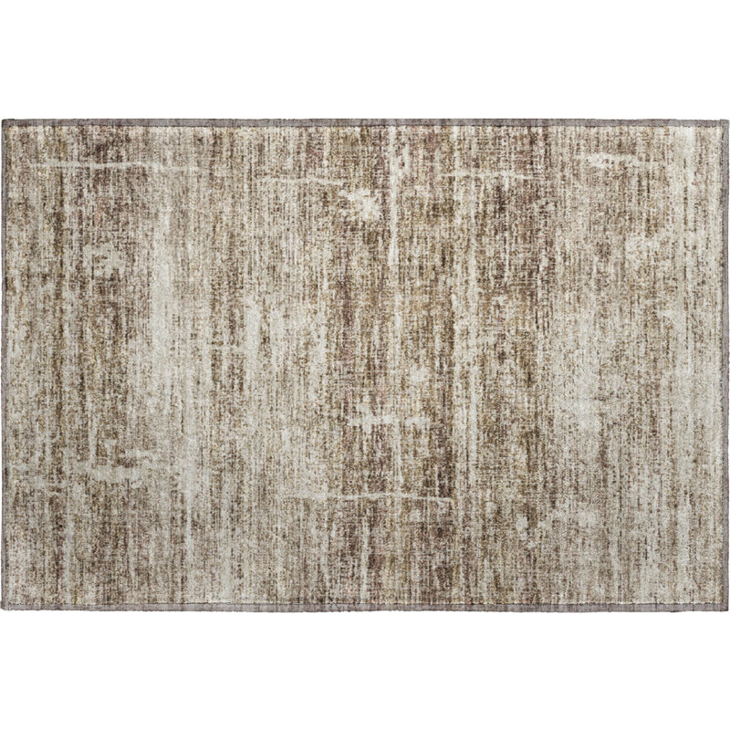 Premium Machine Washable Gerardo Brown Rug, Rectangle 1'8" x 2'6"