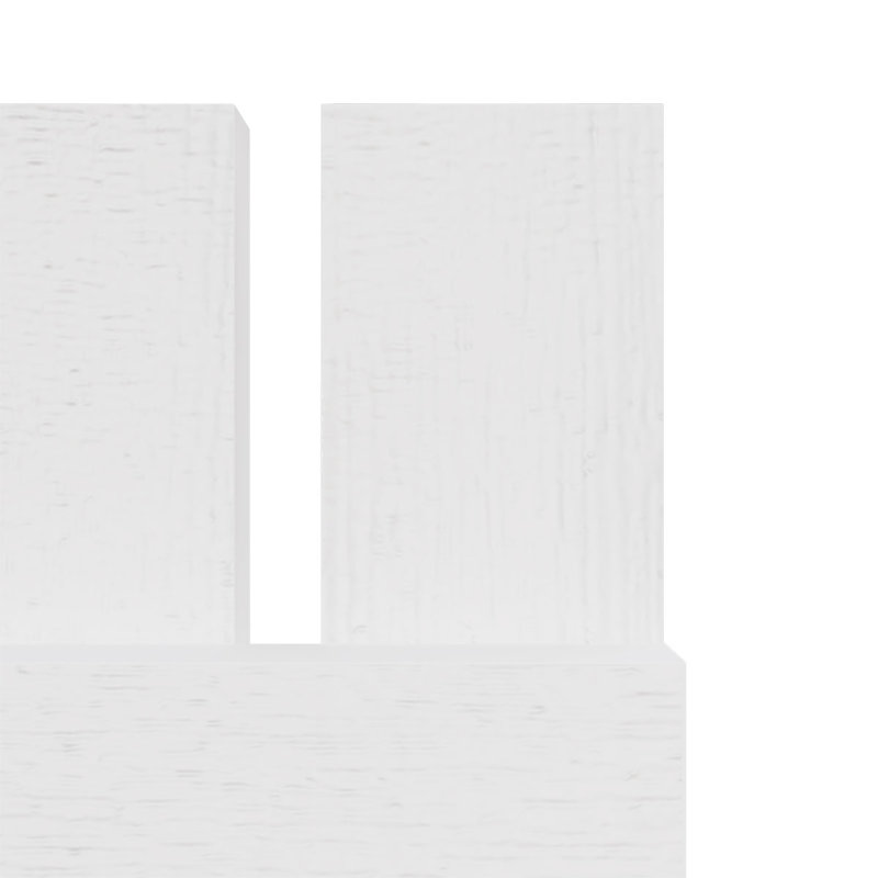 Builders Edge, paire de volets personnalisés à trois planches espacées, planche-n-lattes, Blanc, 52 po