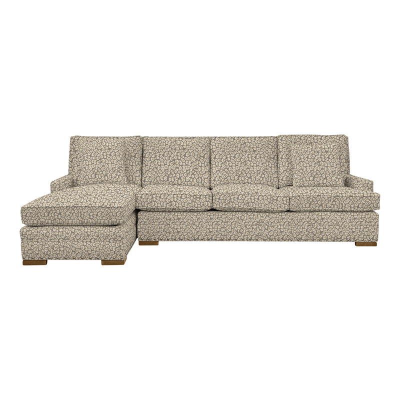 American Bungalow 2-Piece Riverside Chaise Sectional, Callaloo Cotton, Casa Blanca, Yes