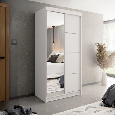 Albree 2 Door Glass Wardrobe