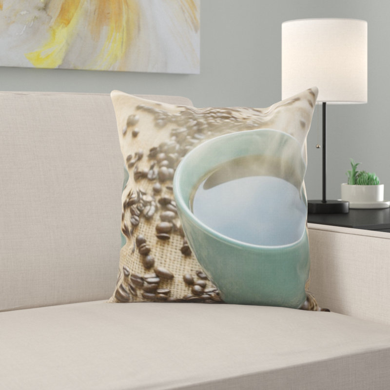 Coussin décoratif café