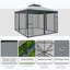 10 pi. L 10 pi. D Pavillon de jardin en acier-108990462-108990463
