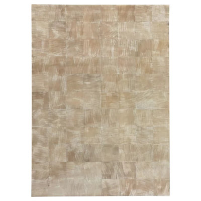 Capri Leather Geometric Area Rug