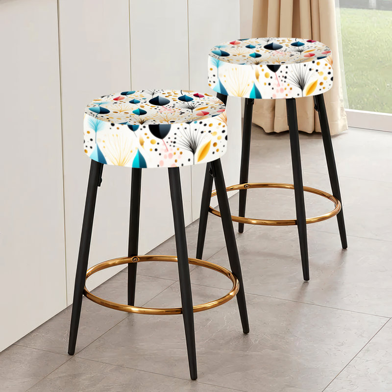 Ensemble de 2 tabourets de bar Botanical