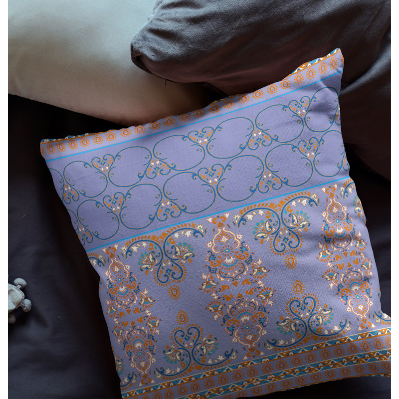Housse et insert de coussin carré Stevensville, Mauve / Bleu, 18 po x 18 po