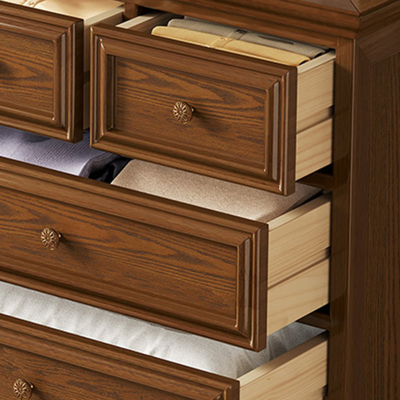 Armoire de rangement multifonctionnelle à tiroirs, Brun