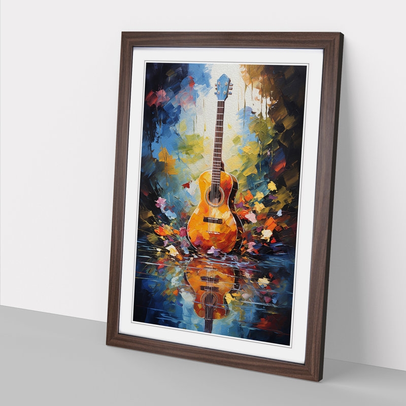Guitar Impressionism - Framed Print